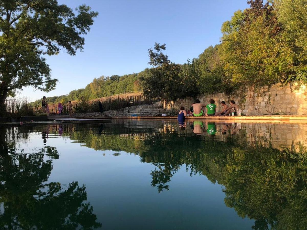 Gite Les Cabanes De Fallot Pour 15 Personnes - Piscine Naturelle L'isle-Bouzon エクステリア 写真